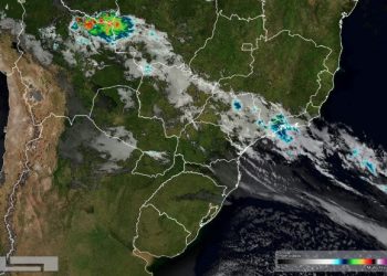 Foto de satélite divulgada pelo Simepar neste domingo (20)