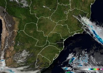 Foto de satélite divulgada pelo Simepar nesta quinta-feira