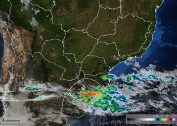 Foto de satélite divulgada pelo Simepar neste sábado (03).