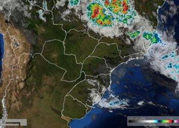 Foto de satélite divulgada neste sábado (31) pelo Simepar