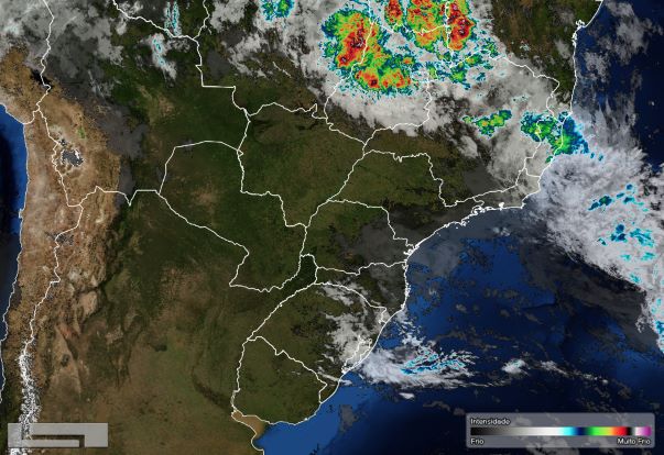 Foto de satélite divulgada neste sábado (31) pelo Simepar