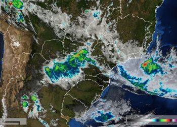 Foto de satélite divulgada pelo Simepar nesta terça-feira (10)