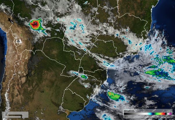 Foto de satélite divulgada nesta quinta-feira pelo Simepar