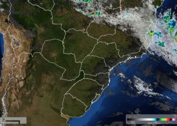 Foto de satélite divulgada neste domingo pelo Simepar