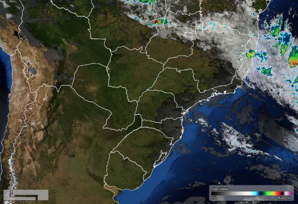 Foto de satélite divulgada neste domingo pelo Simepar