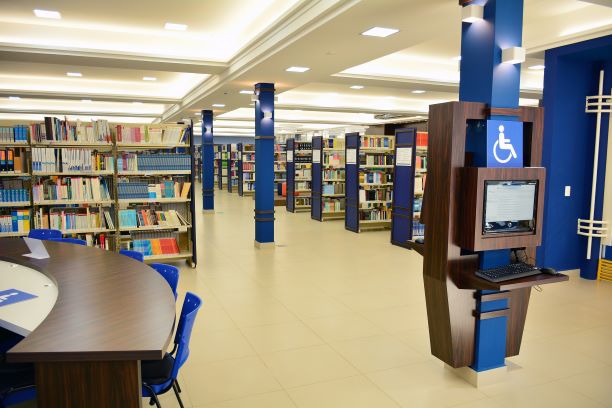 Biblioteca do curso de Direito da UDC. Foto: Divulgação/UDC