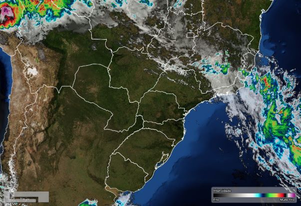 Foto de satélite divulgada nesta quinta-feira (10) pelo Simepar