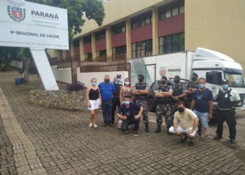 Chegada dos insumos contra a Covid-19 a Foz. Foto: PMFI