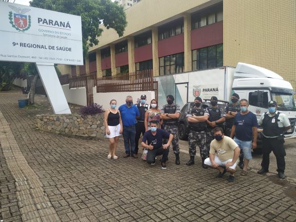 Chegada dos insumos contra a Covid-19 a Foz. Foto: PMFI