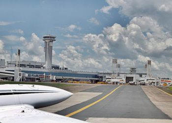 Vista da pista do aeroporto Silvio Pettirossi. Foto Agência IP