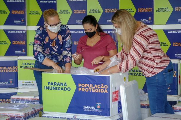 Paraná recebe mais 146,8 mil doses de vacinas contra Covid-19. Foto: Gilson Abreu/AEN