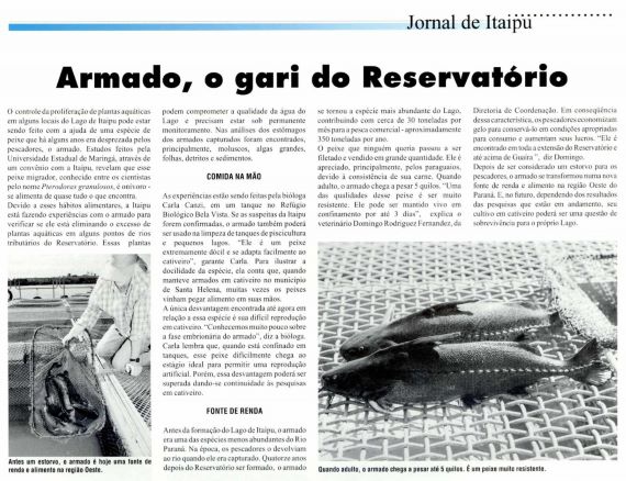 Reprodução do Jornal de Itaipu