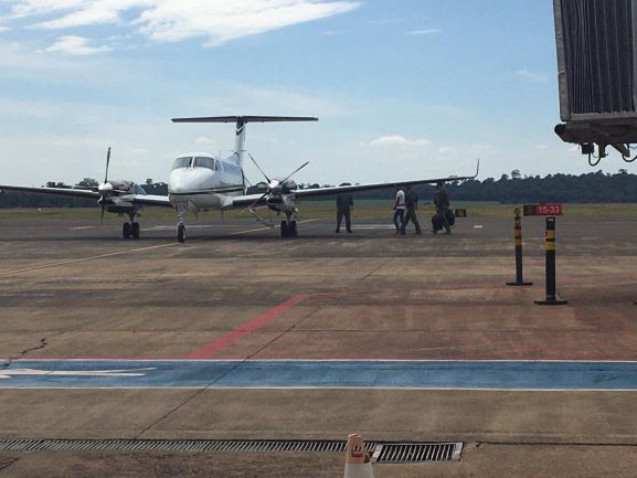 Avião que levou o preso para Pelotas (RS). Foto: divulgação