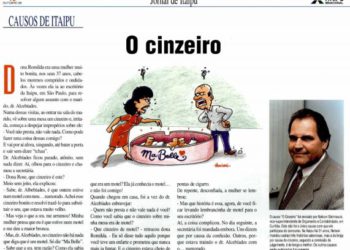 Reprodução do Jornal da Itaipu de 1998 com a foto do autor do causo.