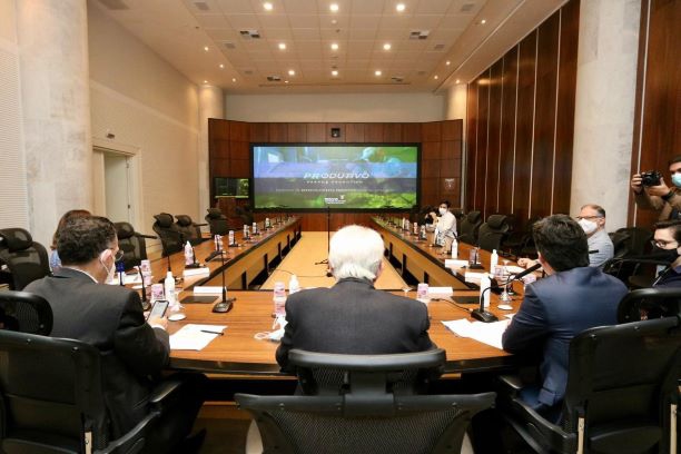 Reunião de hoje. Foto: assessoria.