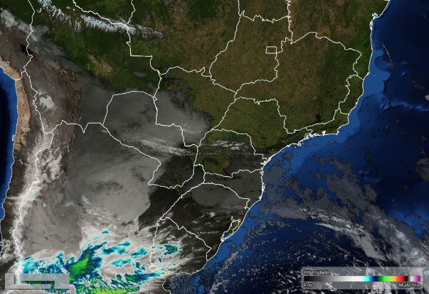 Foto de satélite divulgada hoje (16) pelo Simepar