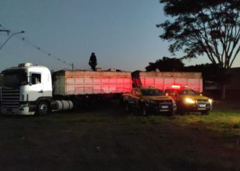 Carreta apreendida. Foto: Divulgação Ministério da Justiça