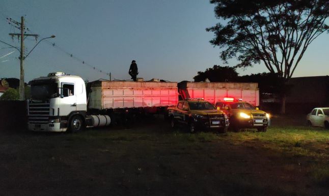 Carreta apreendida. Foto: Divulgação Ministério da Justiça