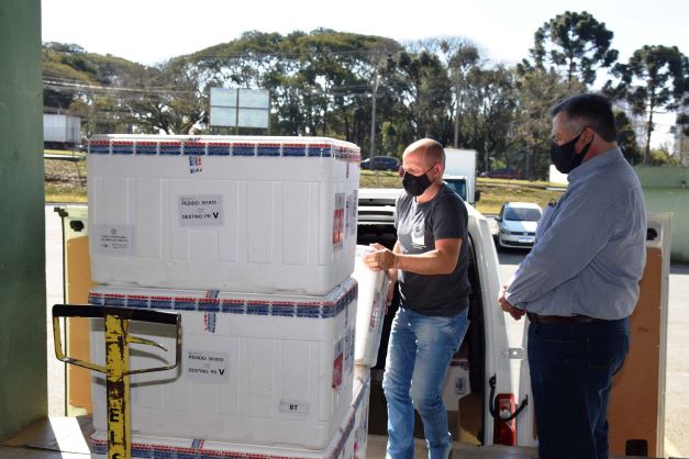 Recebimento de vacinas no Paraná. Foto: Américo Antônio/SESA