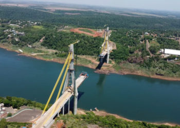 Ponte Brasil - Paraguai 78% concluída. Foto: DER-PR/Divulgação