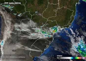 Foto gerada por satélite divulgada nesta segunda-feira pelo Simepar