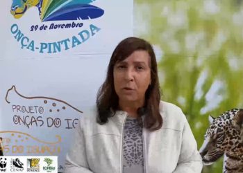 Yara Barros é coordenadora do projeto Onças do Iguaçu. Foto: captação de vídeo