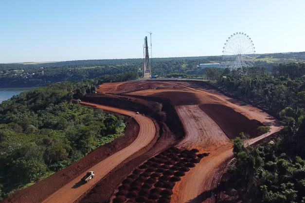 Obras da perimetral em andamento. Foto: DER-PR/Divulgação