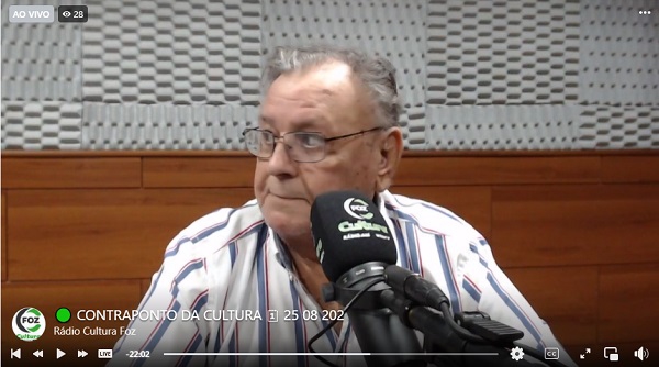 Dobrandino em entrevista à Rádio Cultura de Foz. Foto: reprodução do Facebook