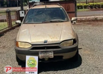 Veículo recuperado. Foto: Portal Costa Oeste