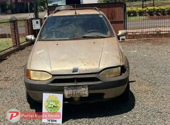 Veículo recuperado. Foto: Portal Costa Oeste