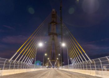 Ponte da Integração iluminada. Foto: Itaipu/PY