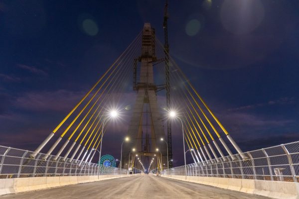 Ponte da Integração iluminada. Foto: Itaipu/PY