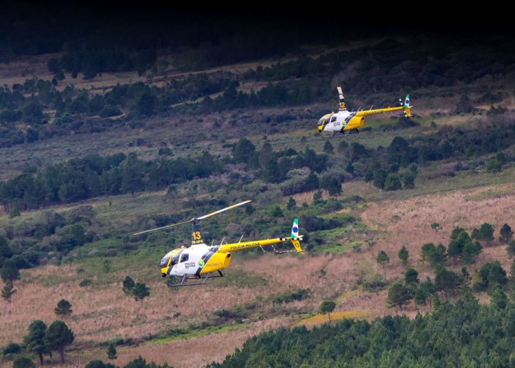 Helicópteros da PM estão de olho na fronteira. Foto: divulgação