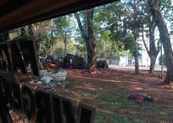 "Carpas" instaladas na área centra da cidade. Foto: cortesia