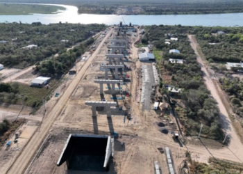 A ponte já está 30% concluída. Foto: MOCP