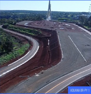 Obras de acesso à Ponte da Integração. Fotos: DER-PR/Divulgação