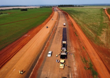 Obras de pavimentação do lote 2. Foto: divulgação