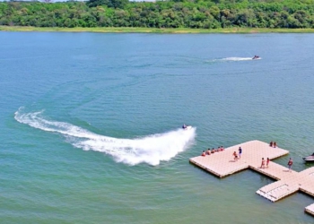 Praia Artificial do Balneário Jacutinga em Itaipulândia. Foto: divulgação