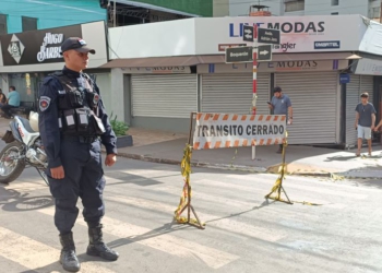 O centro de Ciudad del Este foi fechado por causa do roubo. Foto: Prefeitura de CDE/divulgação