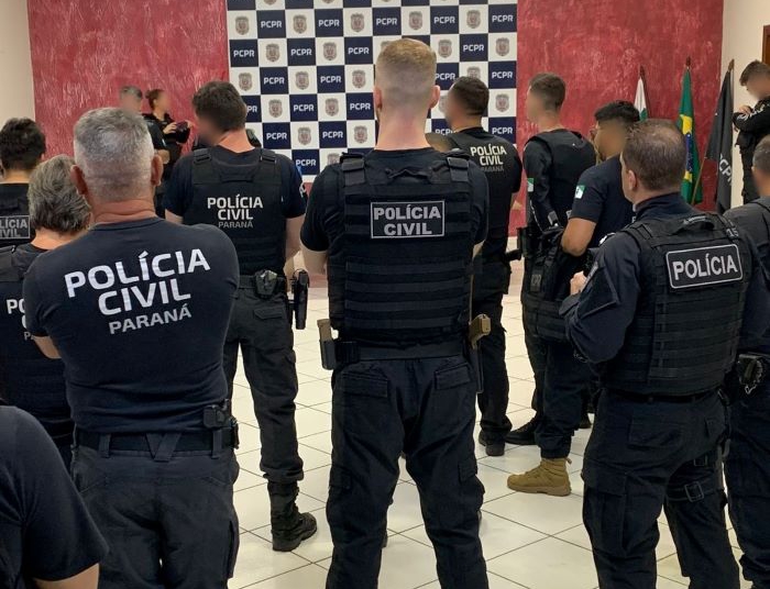 Policiais civis envolvidos na operação. Foto: divulgação