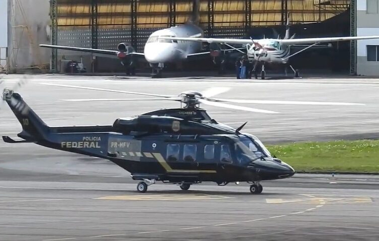 Helicóptero modelo 412 Classic da PF. Foto: reprodução/Youtube