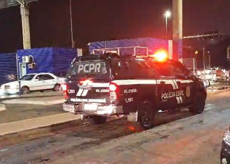 Operação de ontem, sábado, à noite na Ponte da Amizade. Foto: captura de vídeo/divulgação