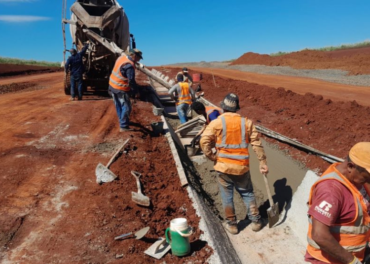 Em alguns trechos, as obras já estão 50% concluídas. Foto: MOPC/divulgação