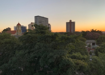 Pôr do sol em Foz do Iguaçu. Foto: Elias Dandolini