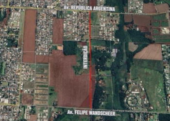 Mapa mostra o trecho que será interditado. Foto: DER-PR