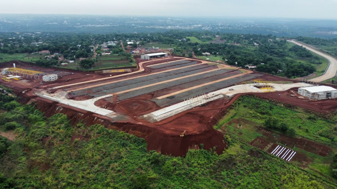 EStágio das obras. Fotos: MOPC/divulgação