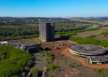 Sede inacabada da Unila. Foto: Divulgação/UNOPS