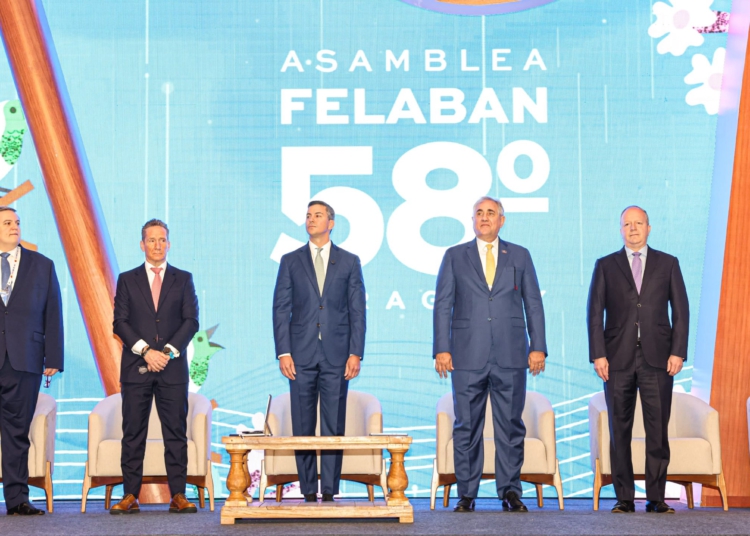 O presidente Santiago Peña abriu o evento. Foto: Presidência do Paraguai.