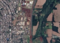 Área do Distrito Industrial está à esquerda na foto do Google Earth