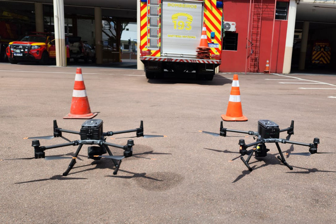 O novos drones do Corpo de Bombeiros do Paraná entrarão em operação nesta temporada de verão. Foto: CBMPR